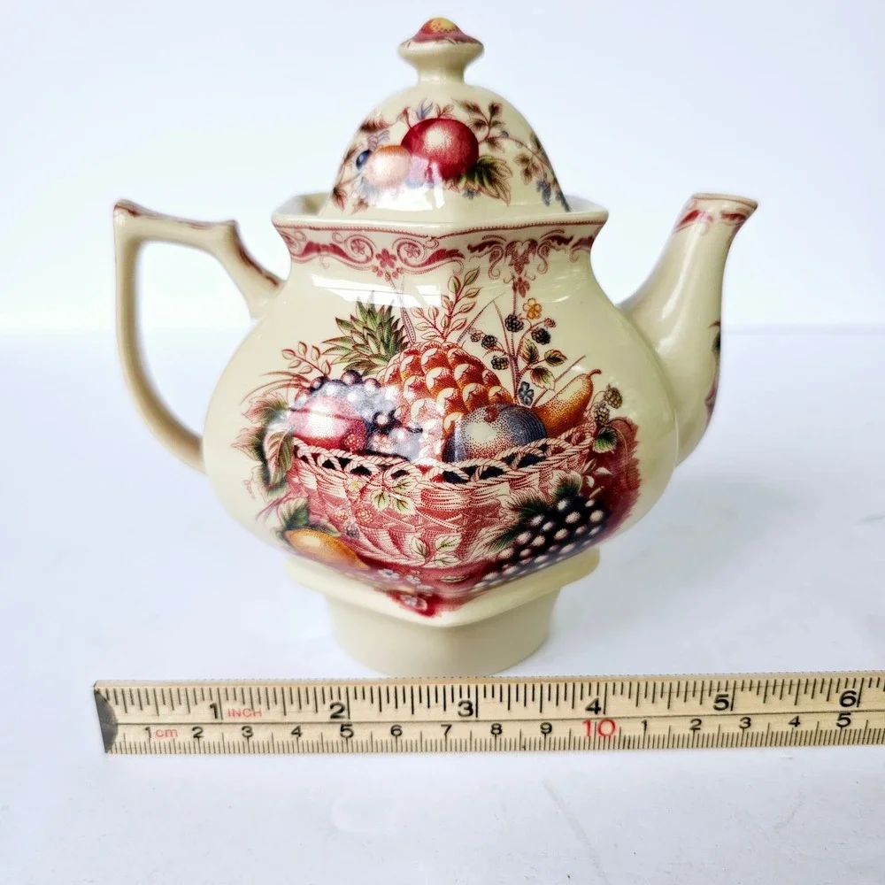 Vintage Teapot Antiche Riproduzioni Fruit Basket‎ Design - M581.2